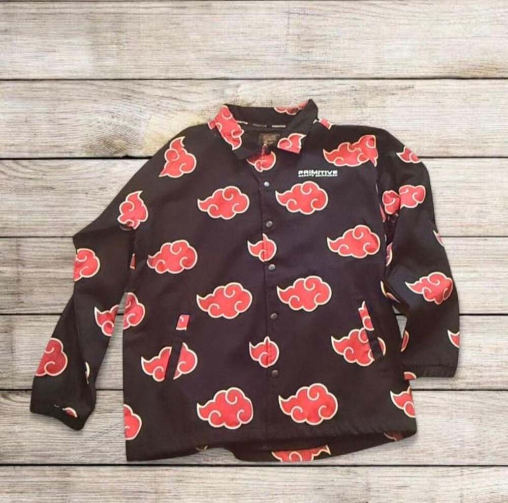 Primitive x Naruto Shippuden Akatsuki Cloud Coaches Jacket